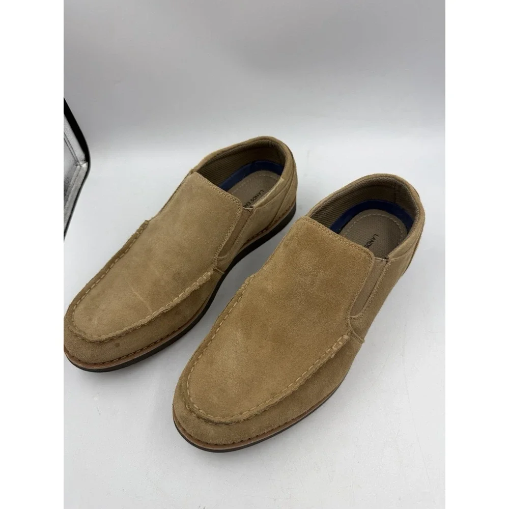 Lands' End Penny Loafers Shoes Mens Size 9 US Suede Leather Dress Slip On
